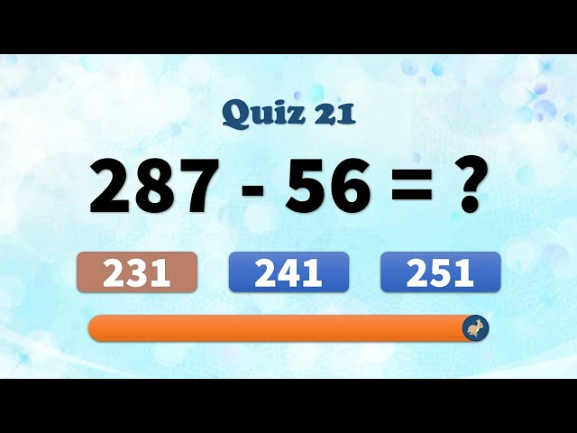 Test Your Subtraction Skills: Fun Math Quiz