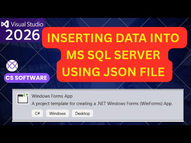 How to Insert Data into SQL Server in C# | WinForms .NET (Visual Studio 2026)