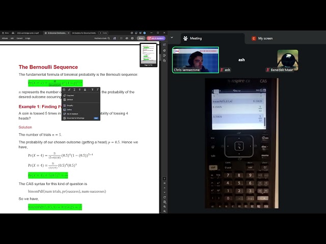 Math Methods The Binomial Distribution