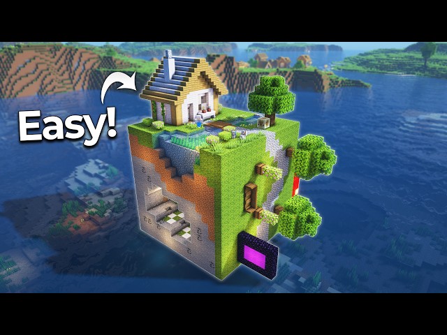 ⛏️ Minecraft Tutorial :: How to build an Ultimate Cube Island 🌳 [마인크래프트 큐브 섬 만들기 건축강좌]