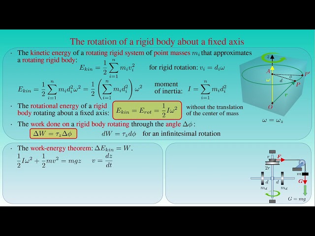 Mechanics 8 - Dynamics of rigid bodies