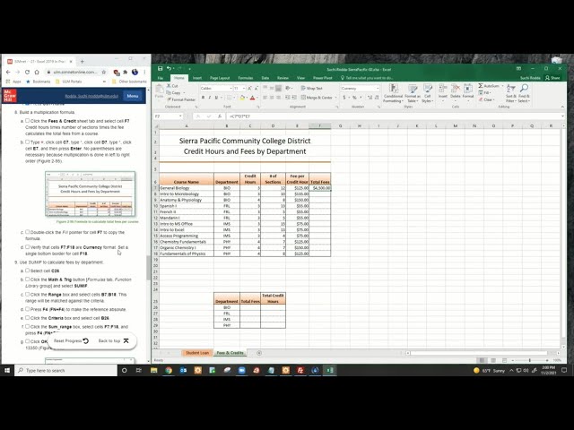 Excel 2021/2024 In Practice - Ch 2 Guided Project 2-3 I SIMnet Assignment Step-by-Step Help