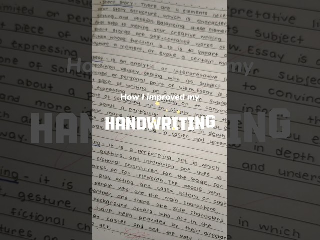 CREDS @essynotes  How to improve your handwriting #handwriting #notes #tips #trending
