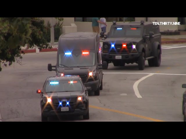 LAPD S.W.A.T PLATOON D RESPONDING CODE 3 NORTHEAST STAND OFF WITH ARMED SUSPECT 