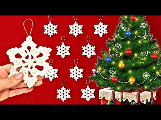 How to Crochet a Snowflake ❄️ Easy Christmas Crochet Pattern for Beginners