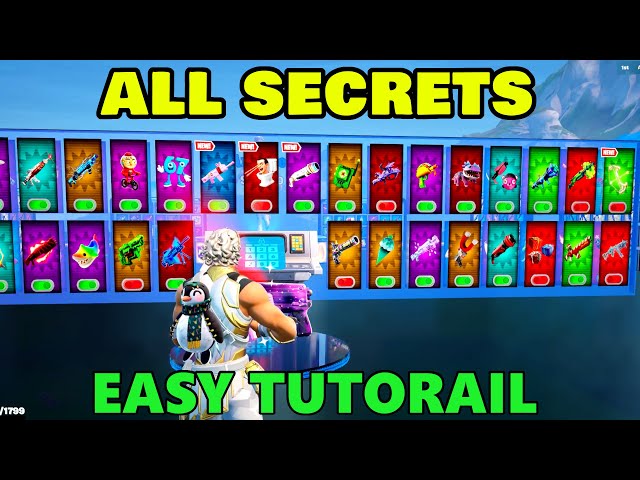 ALL SECRETS LOCATIONS SECRET CODE PART 12 | CRAZY 1V1 FFA - ALL GUNS & RIDES 3256-2350-0756 FORTNITE