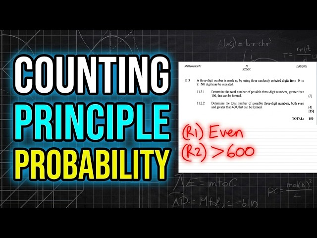 Grade 12 Maths | Counting Principle & Probability Exam Question (DBE JUNE 2021)