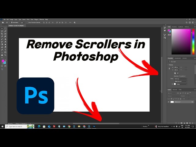 How To Remove Scrollers In Photoshop | Hide Canvas Scrollbars Easily