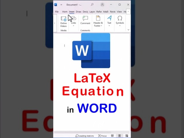 LaTeX to Word: How to Insert Professional Equations Instantly in MS Word! 😎 #msword #latex #shorts