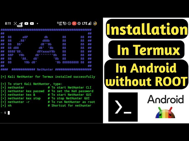 Installation Kali Linux in Android Phone install Kali Linux without root How to install nethunter