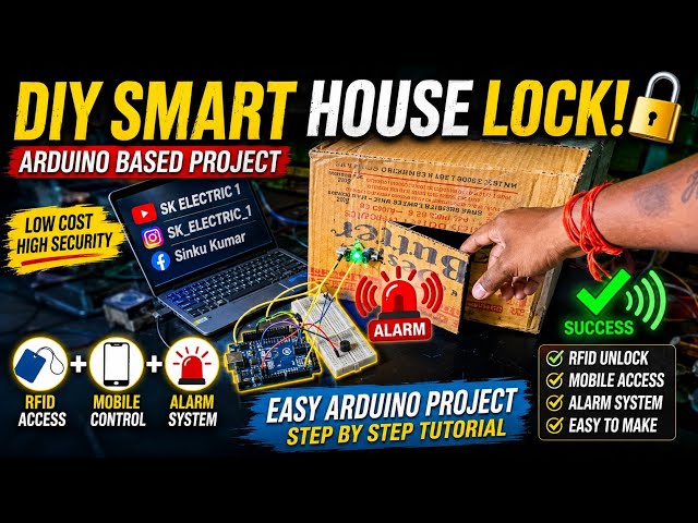 🚨How to make a Smart alarm system🚨 to avoid thieves #science #video #viral #skelectric1