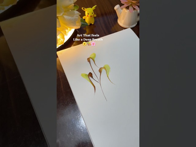 🌼🎨Art That Feels Like a Deep Breath🌸 #relaxingart #satisfyingart #watercolorart #treanding