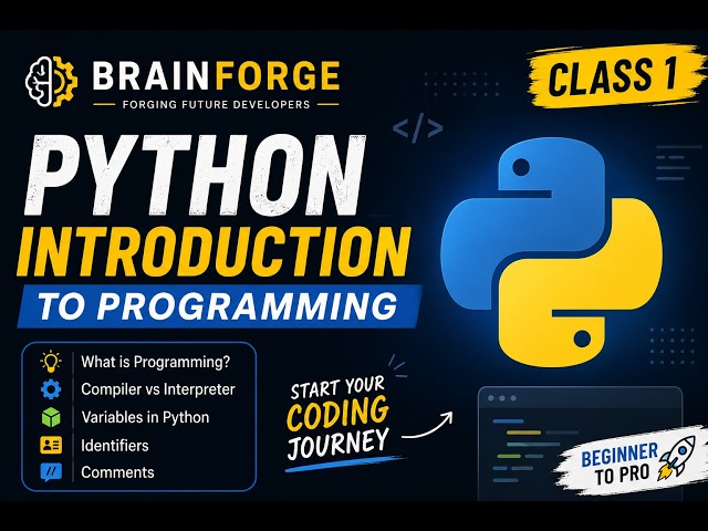1.Introduction to Programming, Compiler vs Interpreter & Python Basics #coding #programming