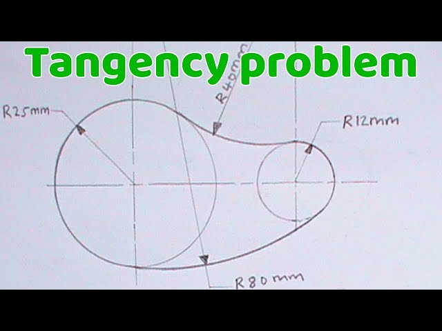 TANGENCY PROBLEM 3 || ENGINEERING DRAWING || TANGENCY || TECHNICAL DRAWING