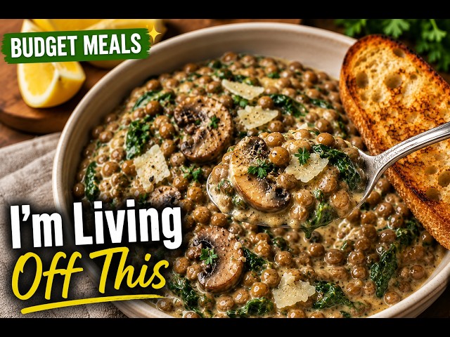 15-Minute Creamy Mushroom Lentils You'll Want Every Week (15g Protein)