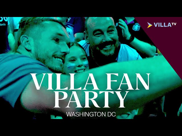 VILLA IN USA | John McGinn & Tyrone Mings surprise Villa fan party