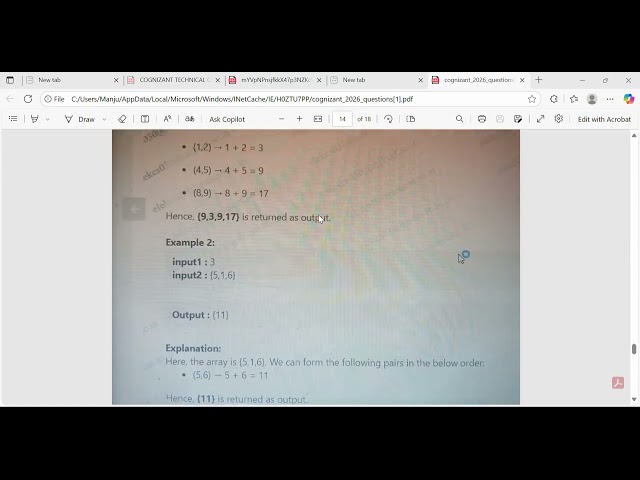 Cognizant Technical Assessment 2026 –Exact Questions