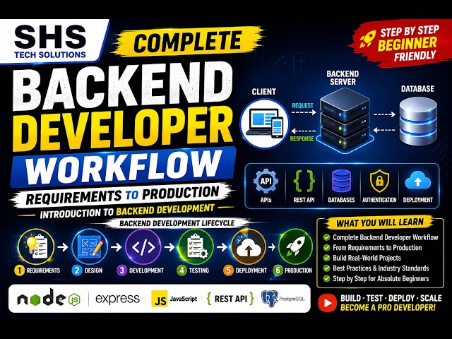 Complete Backend Developer Workflow| Requirements to Production: Introduction to Backend Development
