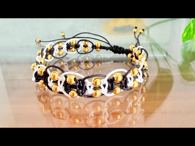 🤩 Super Easy Bracelet tutorial | All Time Favorite 😍 Black & Golden Combination bracelet 