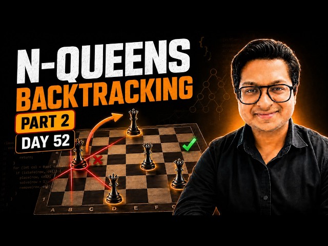 N-Queens Problem Solution Using Backtracking in Java | Part 2 | DSA Day 52