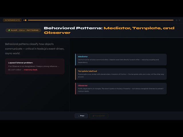 Node.js High Performance - Ch02: Structural & Behavioral Patterns