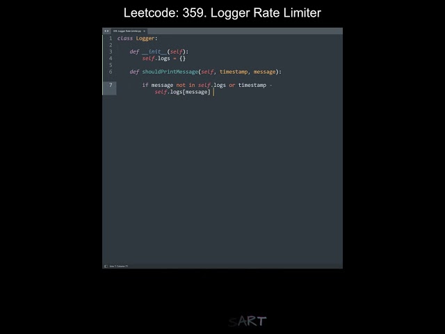 Leetcode 359. Logger Rate Limiter in Python | Python Leetcode | Python Coding Tutorial | Python ASMR