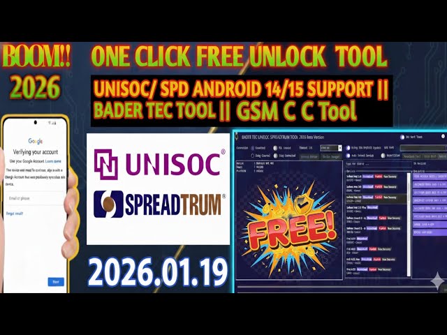 BADER TEC UNISOC SPREADTRUM TOOL 2026 [Beta] | For All SPD CPU | ONE CLICK UNLOCK OPPO INFINIX free 