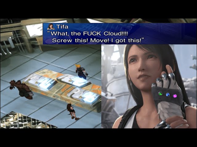 Final Fantasy VII Echo-S Mod: Tifa YELLS at Cloud because he can't press a button to open the door