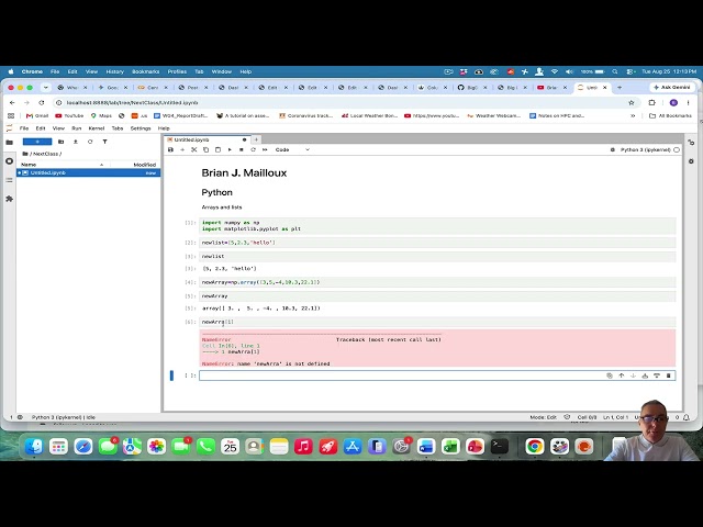 Lists and numpy arrays