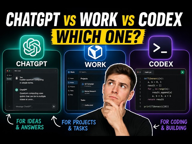 I Tested ChatGPT vs Work vs Codex — Here’s When to Use Each