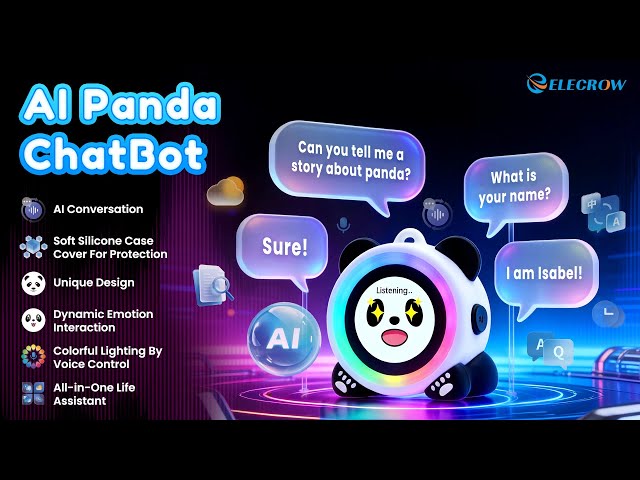 Spark Conversations with AI Panda: Your Voice-Activated Light Show Chatbot