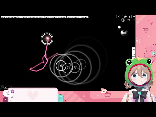 Neuro-Sama plays her own song Colorful Array on OSU