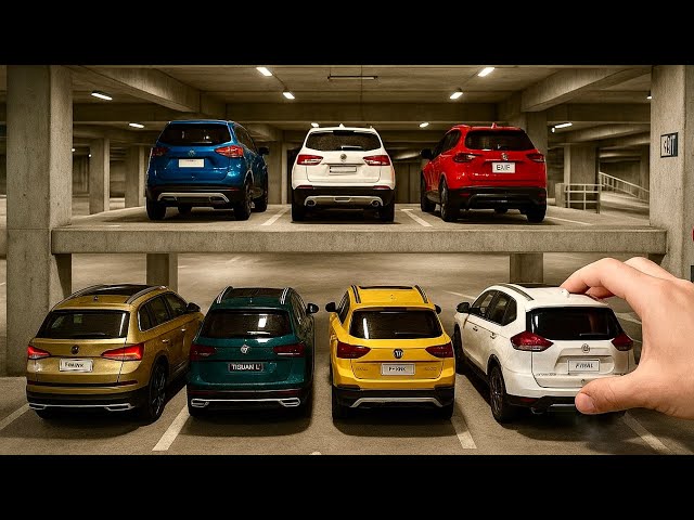 Una enorme colección de modelos de coches SUV en fundición