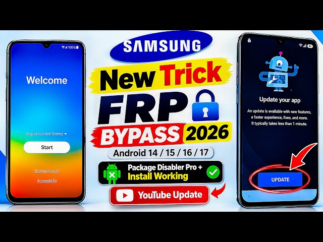 🔥 ALL SAMSUNG FRP Bypass 2026 | Android 14/15/16/17 | LATEST UPDATE | No PC | FRP Guide
