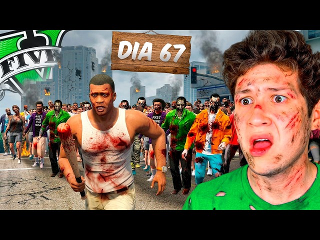SOBREVIVÍ 500 DÍAS a un APOCALÍPSIS ZOMBIE en GTA 5! 🧟‍♂️🪦 (Película)