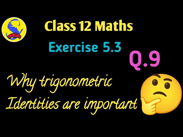 Why trigonometric Identities are important for class 12 maths 🤔 