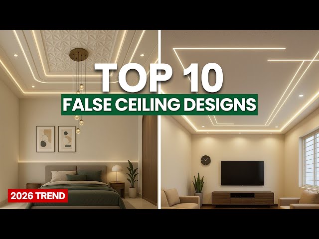 Top 10 Modern & Latest False Ceiling Designs Ideas 2026 For Living Room