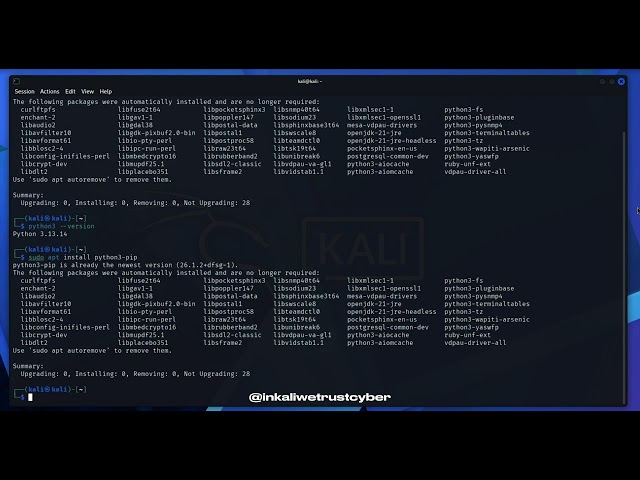 Installing Python on Kali Linux (Very Easy) #cyber