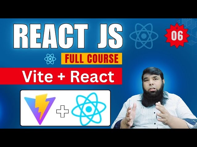 React JS Tutorial #06 – Create React App with Vite 🔥 | Vite React Setup Step-by-Step