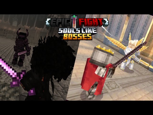 Minecraft PE Epic Fight Immersive Combat Add-on Souls-Like Bosses Addons Showcase 
