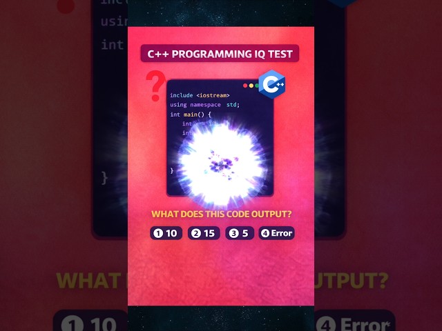 C++ IQ test question , can you solve this 💻🧠#programming