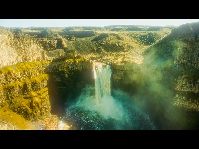 8K Palouse Falls | Real Waterfall Sounds for Sleep & Relaxation (No Music)