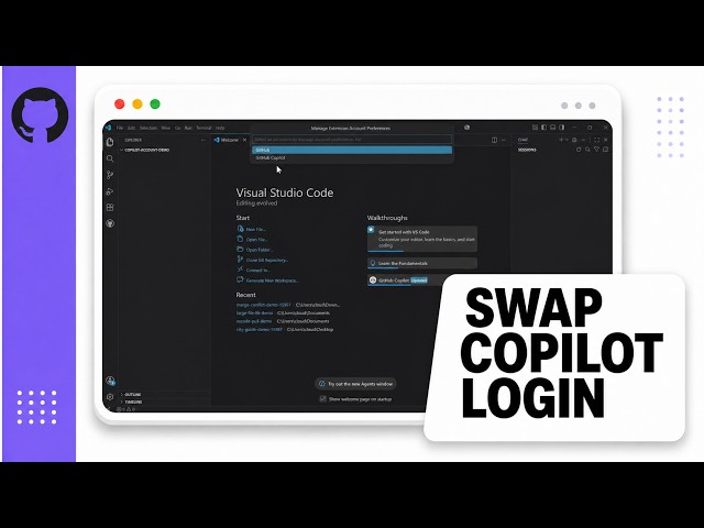 How to Switch GitHub Copilot Accounts in VS Code (2026 Account Switcher)