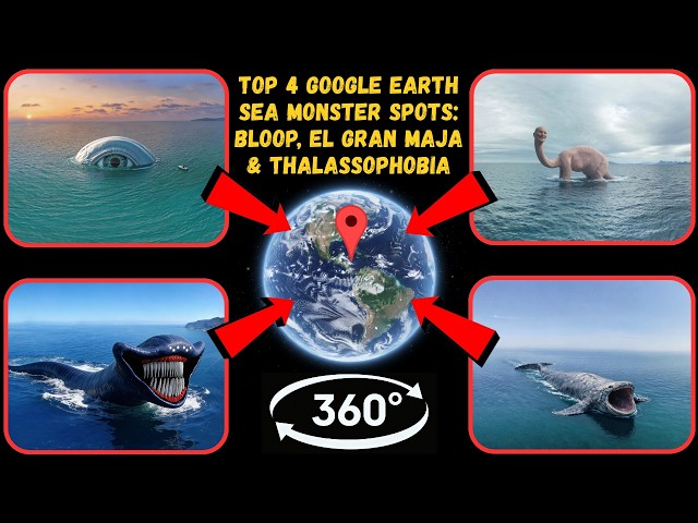 Video 360° - Top 4 Google Earth Sea Monster Spots: Bloop, El Gran Maja & Thalassophobia