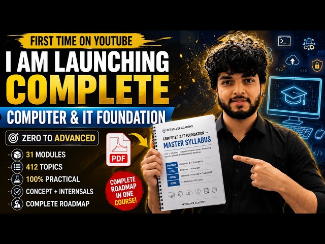 Computer & IT Foundation Course 2026  Zero to Advanced | 31 Modules | 412 Topics | NetSolver Academy