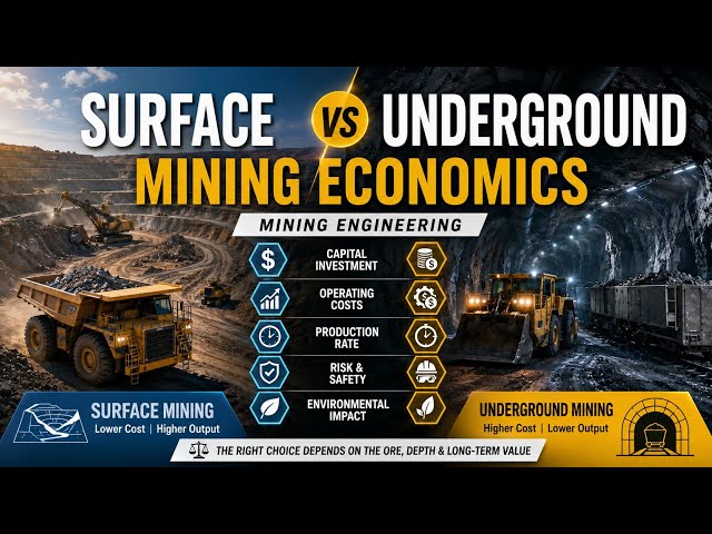 Surface vs Underground Mining Economics | Mining Engineering | Uplatz