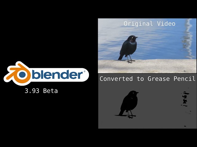Converting a video to Grease Pencil images using Blender 3D