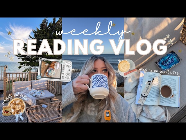 epic fantasy reads, bookshopping & staying by the ocean for a week ☕️🗡️🕯️🌊🌟 READING VLOG 🖤