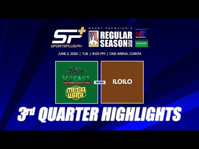 Iloilo United Royals vs. Biñan Tatak Gel Beast Motorcycle Mega Wagi - 3rd Quarter Highlights