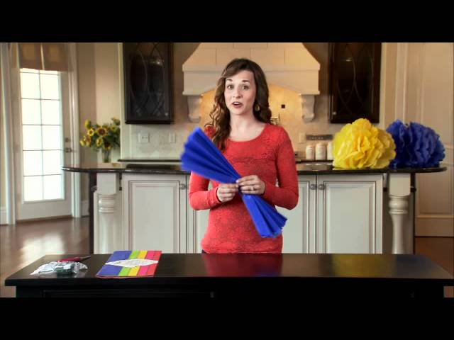 Dollar Tree Craft Idea - Giant Tissue Paper Flowers